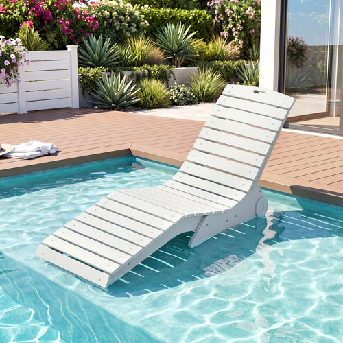 In-Pool Lounge Chair, 450 LBS for Baja Shelf, White