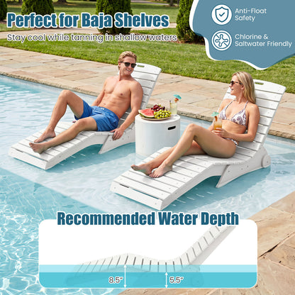In-Pool Lounge Chair, 450 LBS for Baja Shelf, White