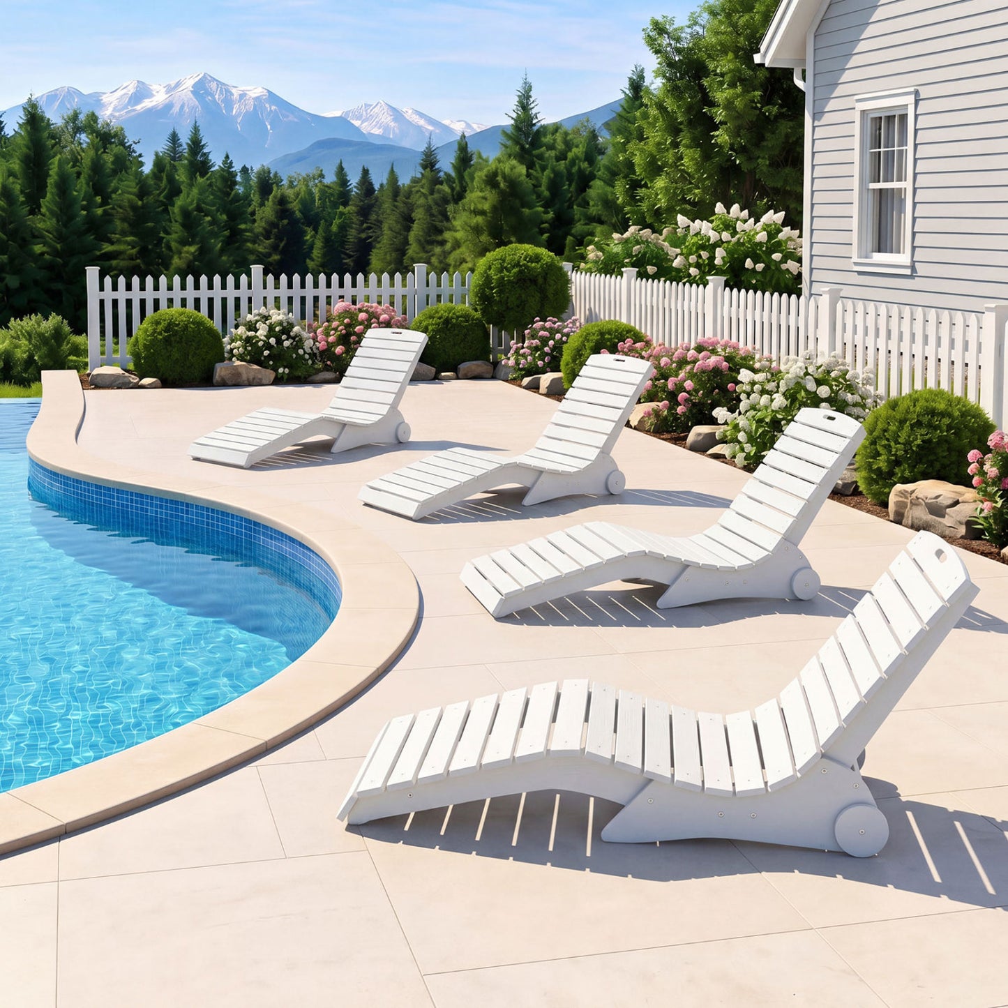 In-Pool Lounge Chair, 450 LBS for Baja Shelf, White