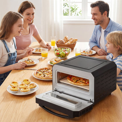 Indoor Electric Pizza Oven Countertop Pizza Oven for 12 Inch Pizzas, Black Toaster Ovens at Gallery Canada