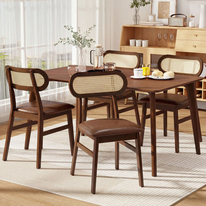 Mid Century Wood Dining Chairs Set of 2, Indoor Dining Chairs at Gallery Canada