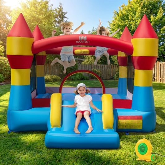 Inflatable Bouncy Castle With 550W Blower For Yard