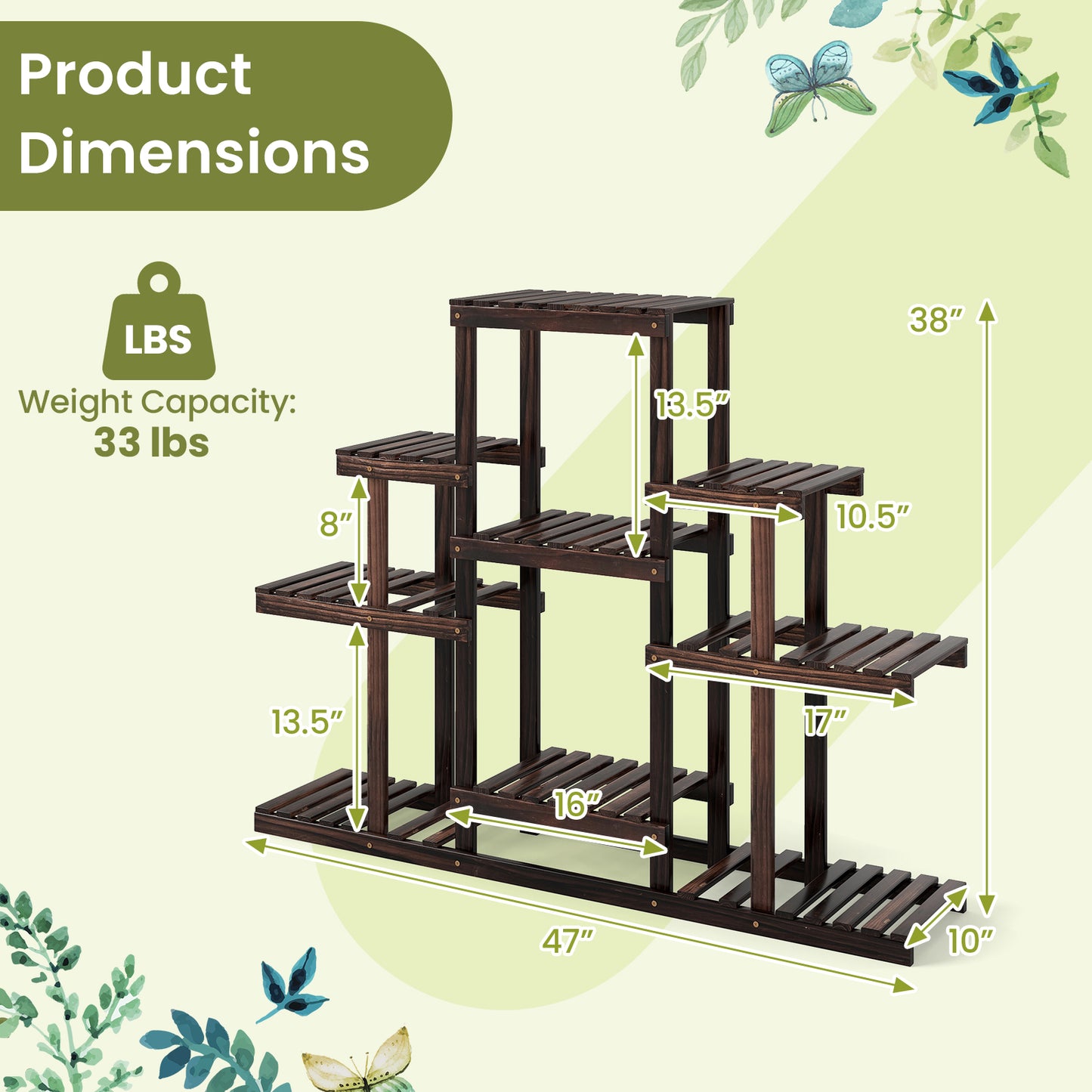 Multi-Tiered Wood Plant Stand, Indoor Outdoor Corner Shelf, Brown Raised Garden Beds at Gallery Canada