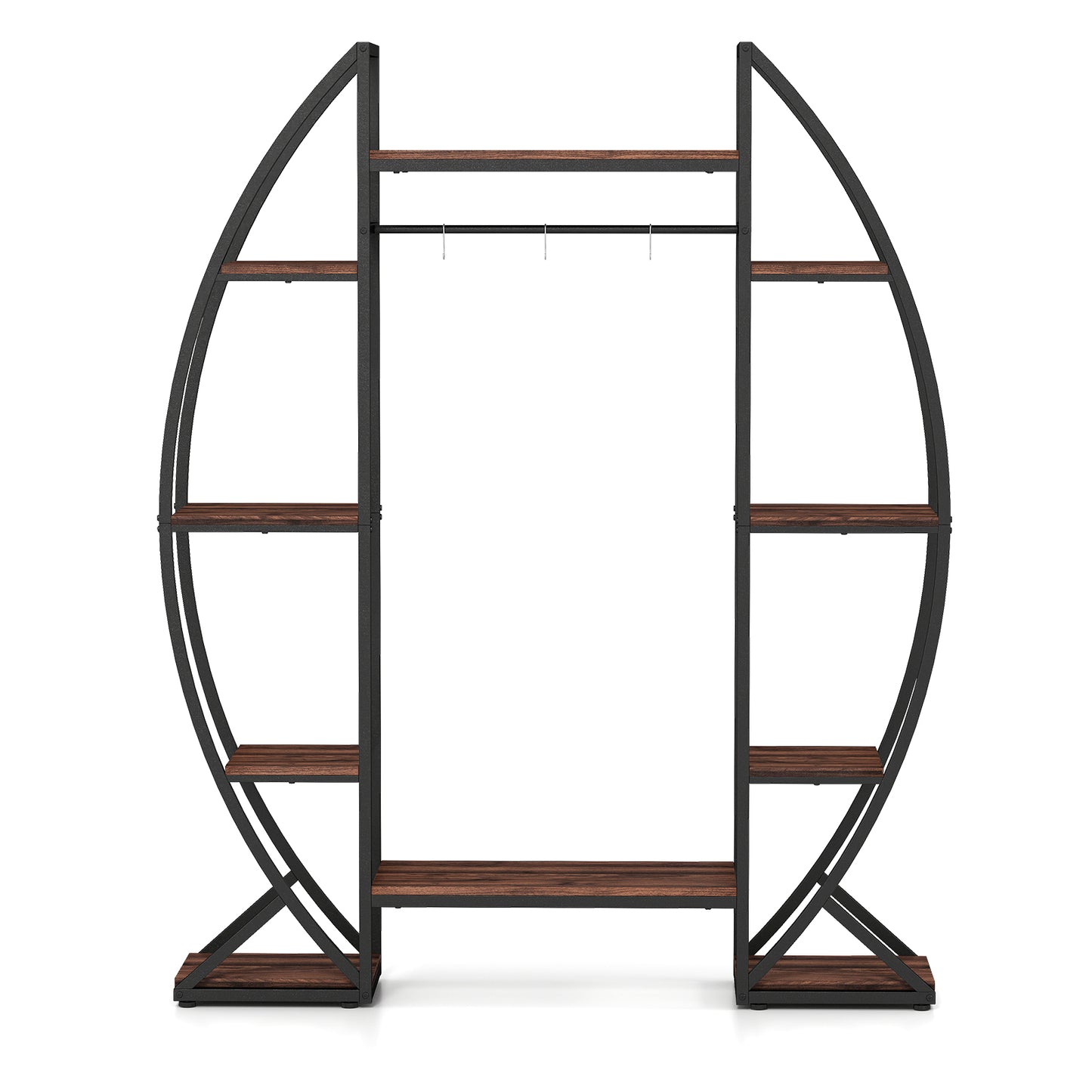 63" Tall 10-Tier Corner Metal Plant Stand, Large Flowerpot Holder, Brown Plant Stands at Gallery Canada