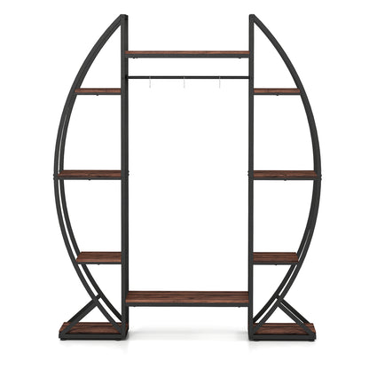 63" Tall 10-Tier Corner Metal Plant Stand, Large Flowerpot Holder, Brown Plant Stands at Gallery Canada