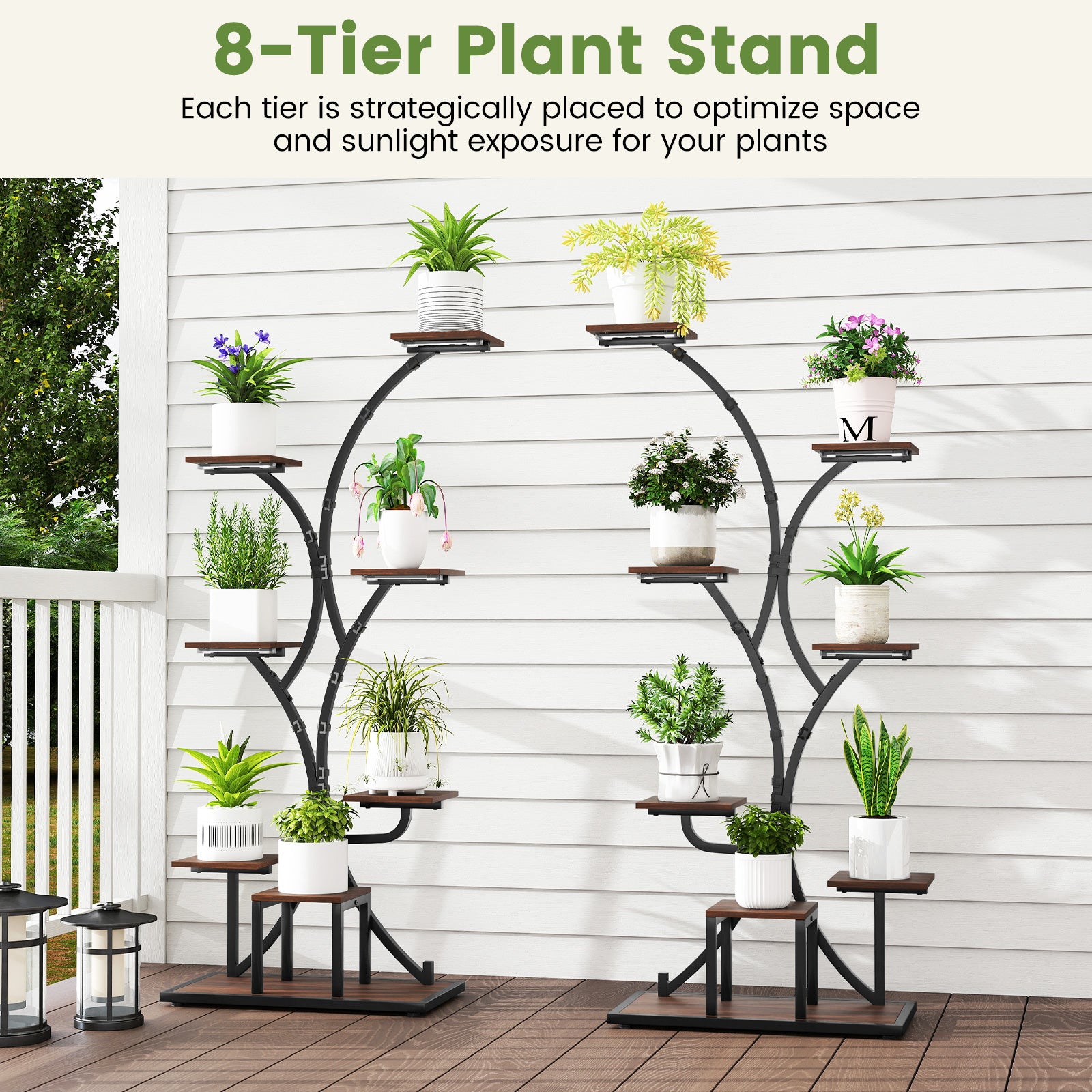 Indoor Plant Stand With Grow Lights, 58