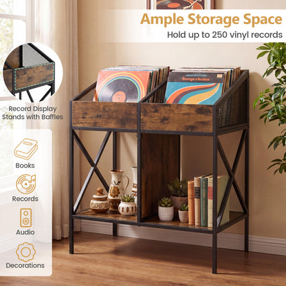 Détenteur de record du magazine industriel, cadre en métal, brun rustique