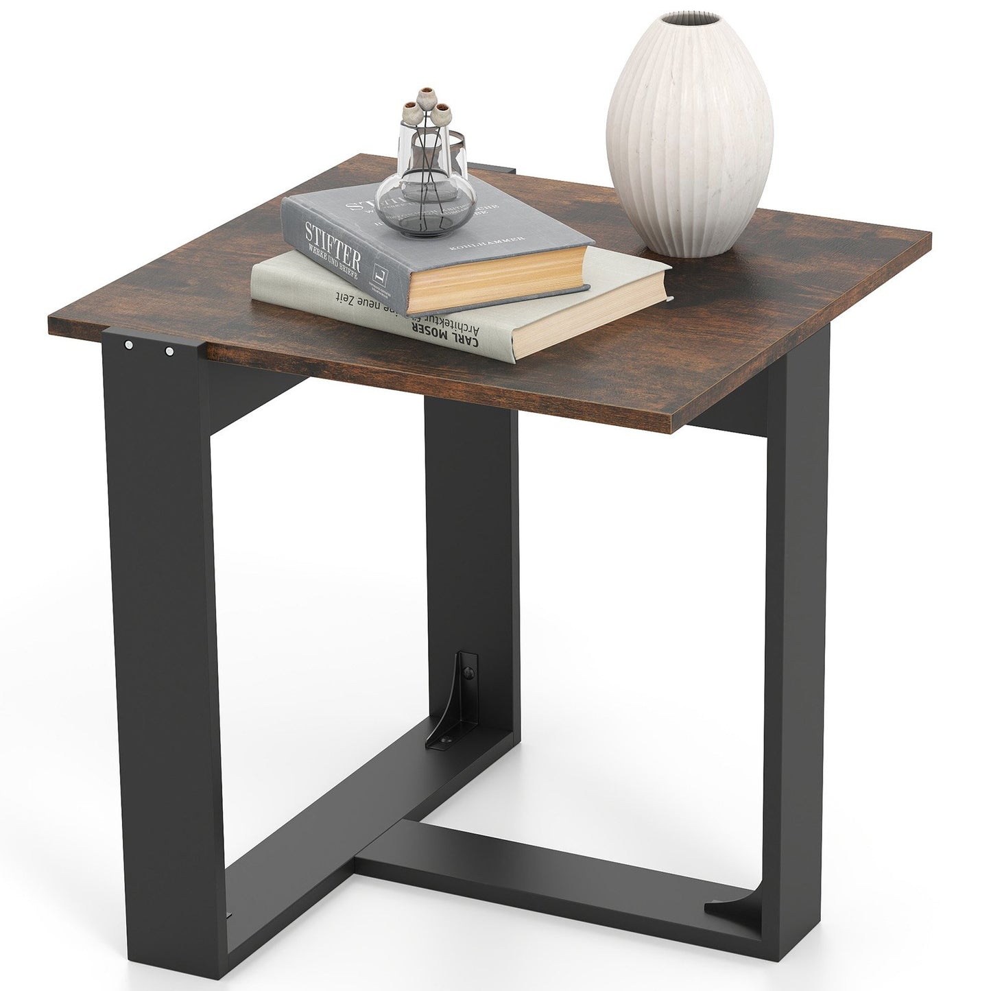 Industrial Sofa End Table with Metal Frame-1 End & Side Tables at Gallery Canada
