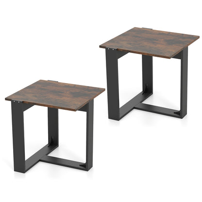 Industrial Sofa End Table With Metal Frame End & Side Tables at Gallery Canada