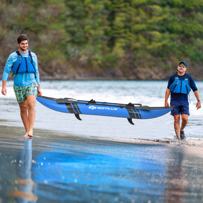 Inflatable 2-Person Kayak Set, With Aluminium Oars And Repair Kit, Blue Surfing at Gallery Canada