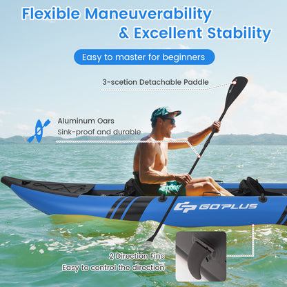 Inflatable 2-Person Kayak Set, With Aluminium Oars And Repair Kit, Blue Surfing at Gallery Canada