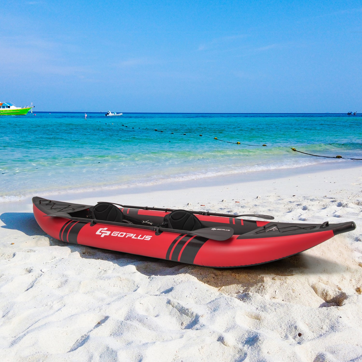 Inflatable 2-Person Kayak Set, Aluminium Oars, Repair Kit, Red Surfing at Gallery Canada