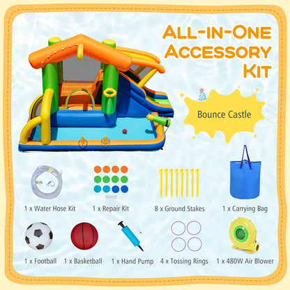 Inflatable Bounce House Water Park with Slide and 480W Blower Inflatable Water Slides at Gallery Canada