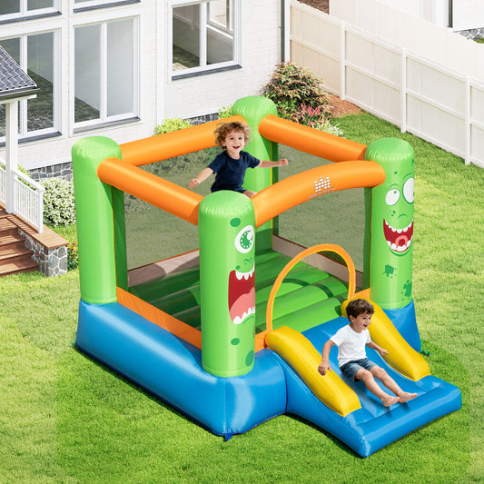 Inflatable Bounce House Monster Themed Bouncy Castle with Large Jumping Area and Slide 550W Blower Included Bounce House Options at Gallery Canada