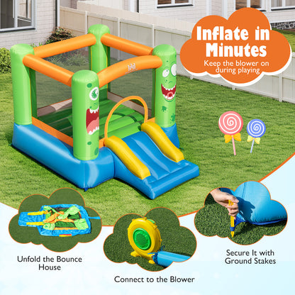 Inflatable Bounce House Monster Themed Bouncy Castle with Large Jumping Area and Slide 550W Blower Included Bounce House at Gallery Canada