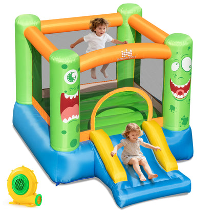 Inflatable Bounce House Monster Themed Bouncy Castle with Large Jumping Area and Slide 550W Blower Included Bounce House at Gallery Canada