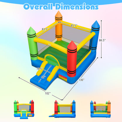 Inflatable Bounce House, 2-in-1 Kids Bouncer, 550W Blower Bounce House at Gallery Canada