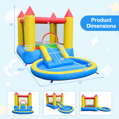 Inflatable Bounce House With Water Slide, 370W Blower, Multicolor Bounce House at Gallery Canada
