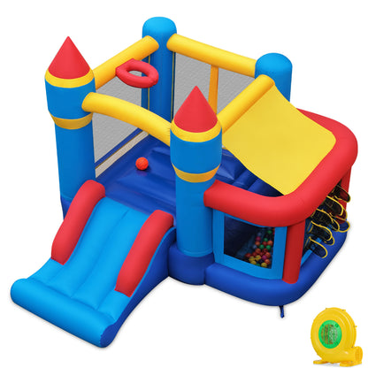Inflatable Bounce House with Ocean Ball, Basketball for Kids Bounce House Multi-Color at Gallery Canada