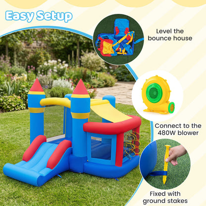 Kids Inflatable Bounce House with Slide, Ball Pit, Games Bounce House at Gallery Canada