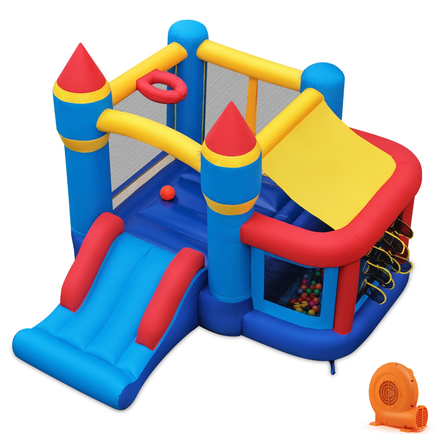 Inflatable Bounce House With Slide, Ball Pit & Games, Blower Bounce House Multi-Color at Gallery Canada
