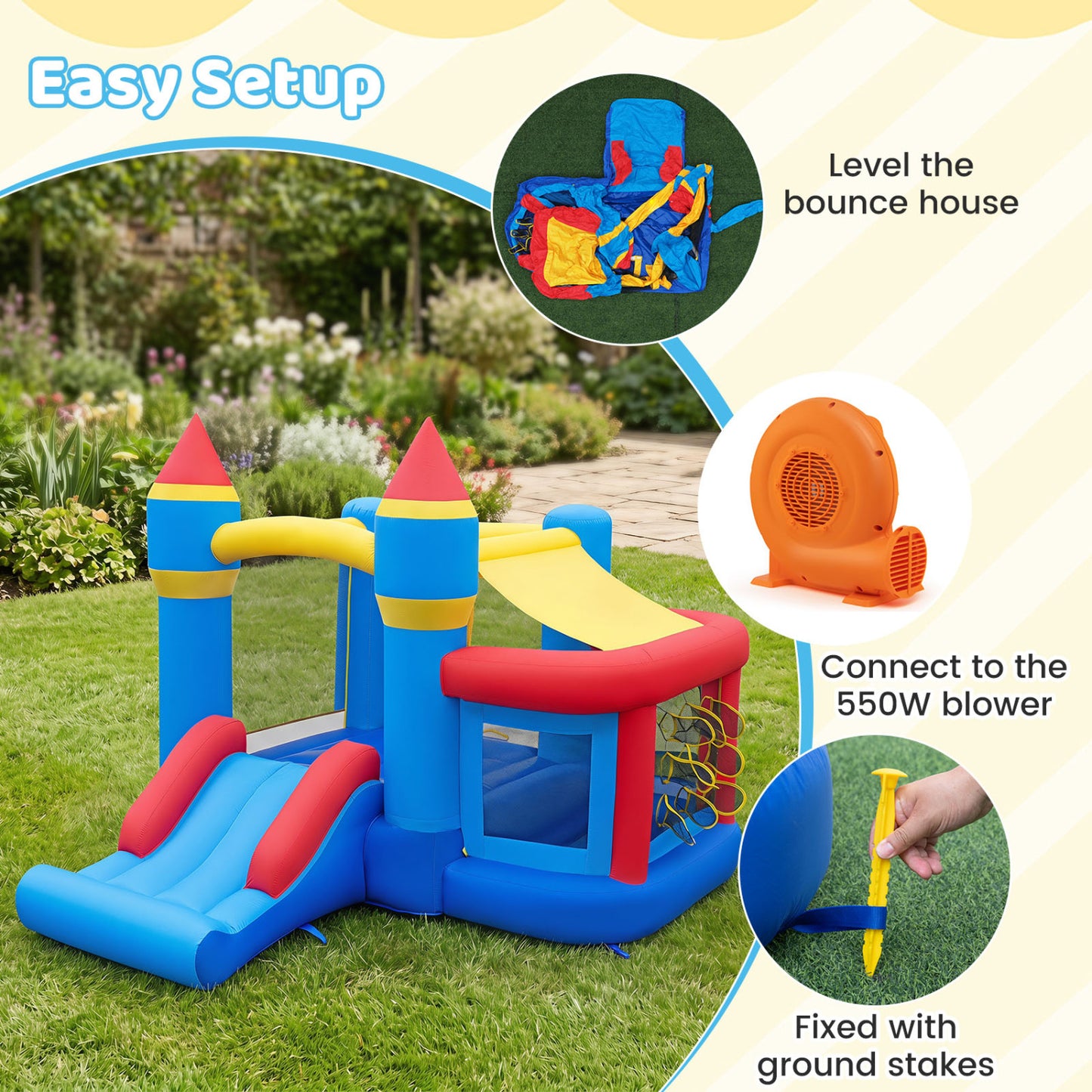 Inflatable Bounce House With Slide, Ball Pit & Games, Blower Bounce House at Gallery Canada