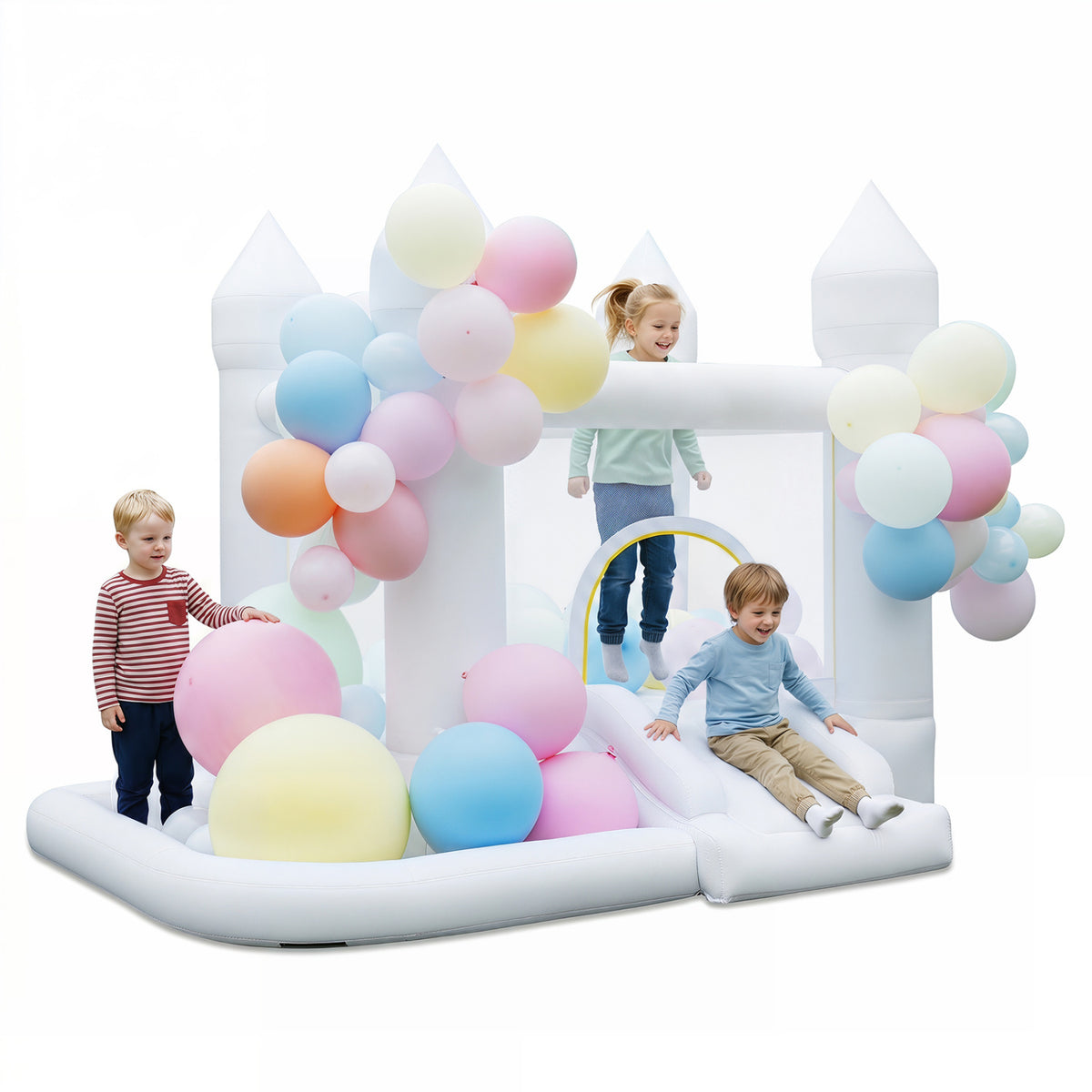 Inflatable Bounce House, Jumping Area, Basketball Hoop, Party