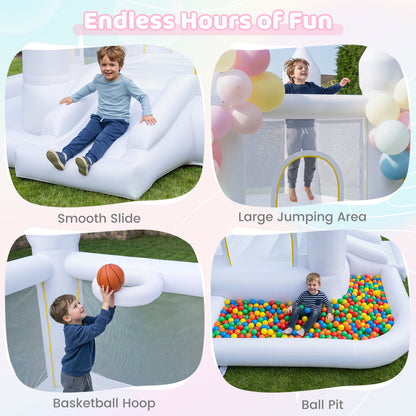 Inflatable Bounce House, Jumping Area, Basketball Hoop, Party