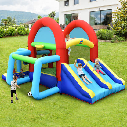 Inflatable Jumping Castle Bounce House, Dual Slides, 480W Blower Bounce House at Gallery Canada