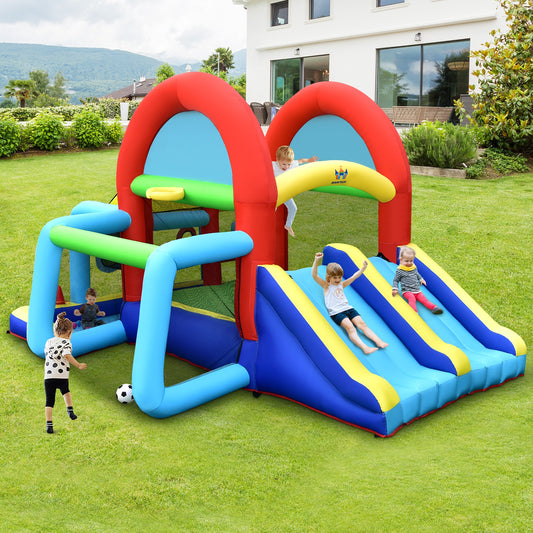 Inflatable Jumping Castle Bounce House, Dual Slides, 480W Blower Bounce House Options at Gallery Canada