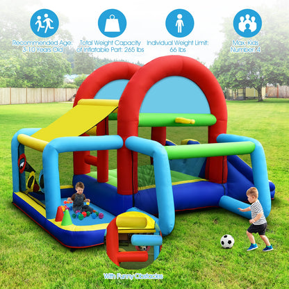 Inflatable Jumping Castle Bounce House, Dual Slides, 480W Blower Bounce House at Gallery Canada