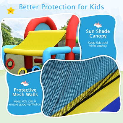 Inflatable Jumping Castle Bounce House, Dual Slides, 480W Blower Bounce House at Gallery Canada