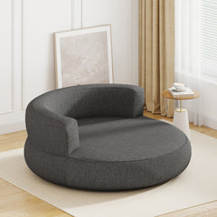 Inflatable Lounger Air Sofa with Detachable Cover, Gray