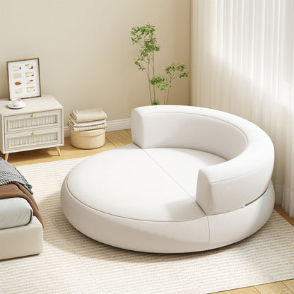 Inflatable Lounger Air Sofa with Detachable Cover, White
