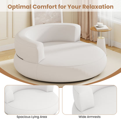 Inflatable Lounger Air Sofa with Detachable Cover, White