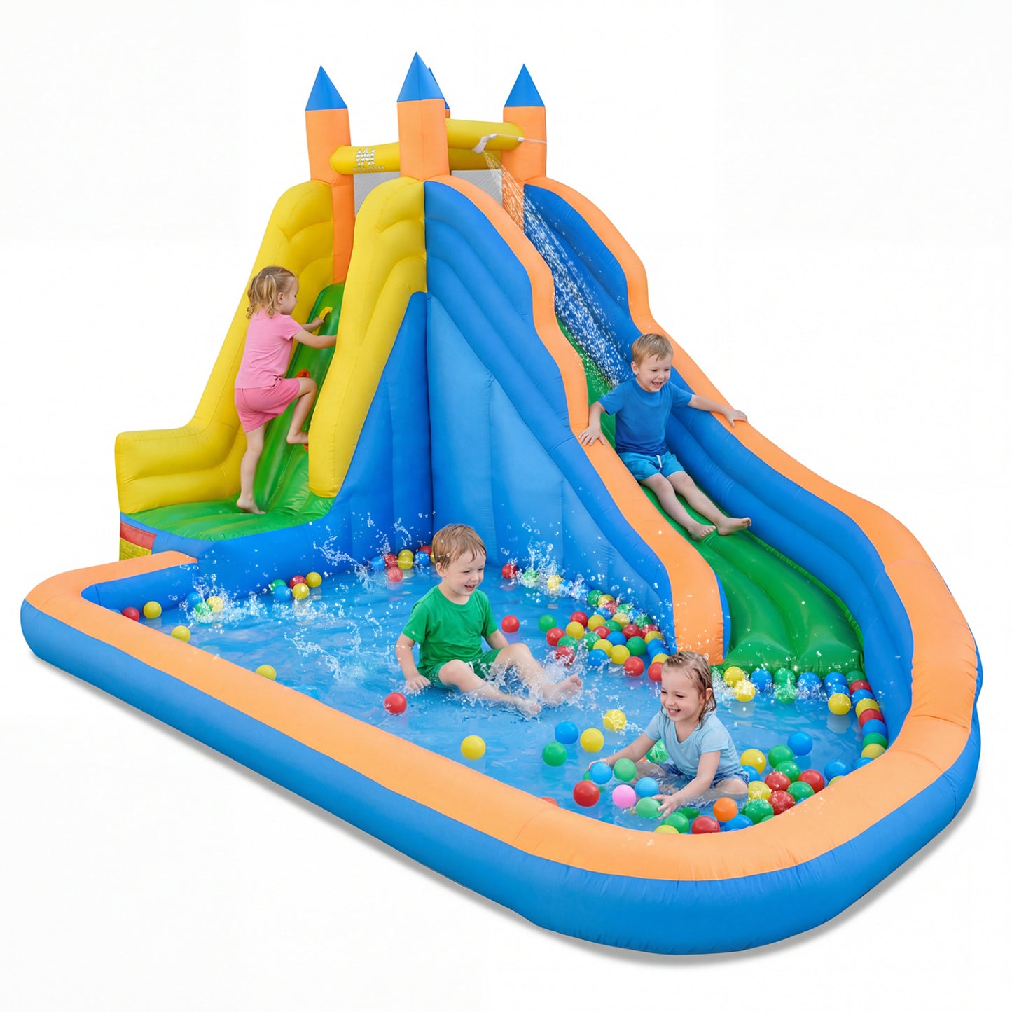Inflatable Bounce House With Water Slide, Green Bounce House at Gallery Canada