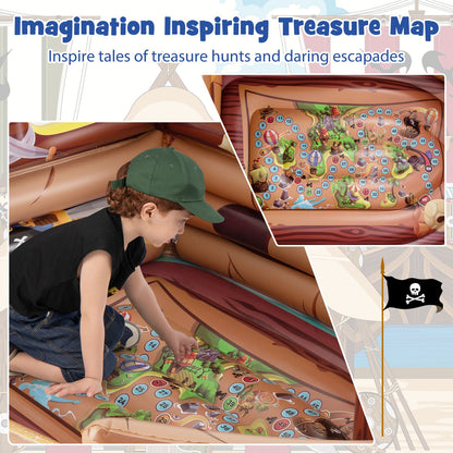 Inflatable Pirate Ship Playhouse, Built-In Motor, Brown Play Tents & Playhouse at Gallery Canada