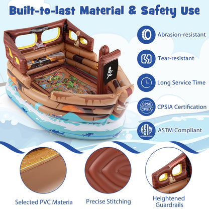 Inflatable Pirate Ship Playhouse, Built-In Motor, Brown Play Tents & Playhouse at Gallery Canada