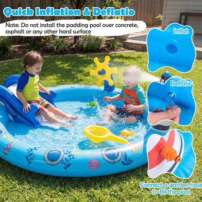 Inflatable Play Center, Marine Life Spray Pool, Shark Slide, Lighthouse Sprinkle Inflatable Water Slides at Gallery Canada