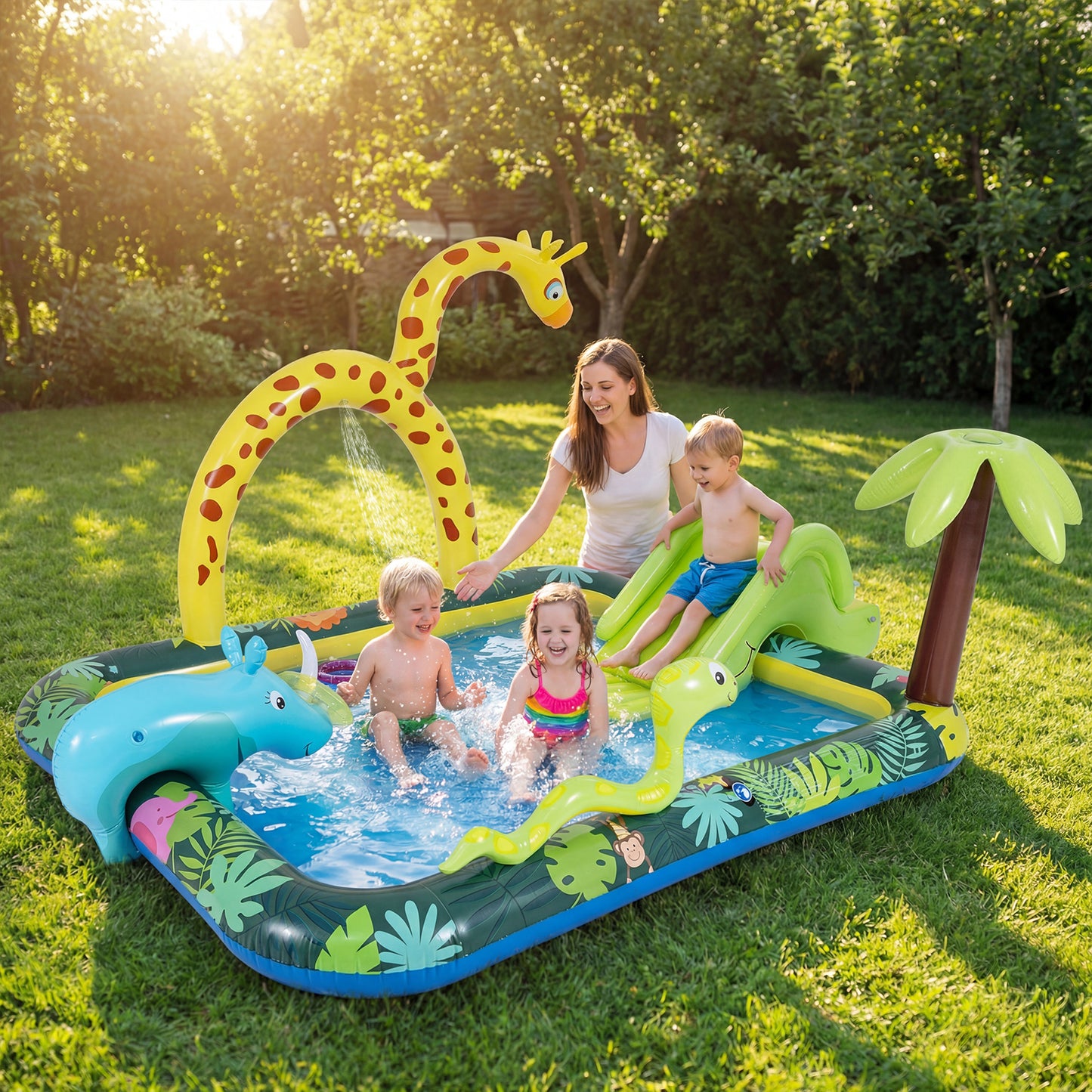 Inflatable Play Center With Slide, Giraffe, Sprinkle Inflatable Water Slides at Gallery Canada