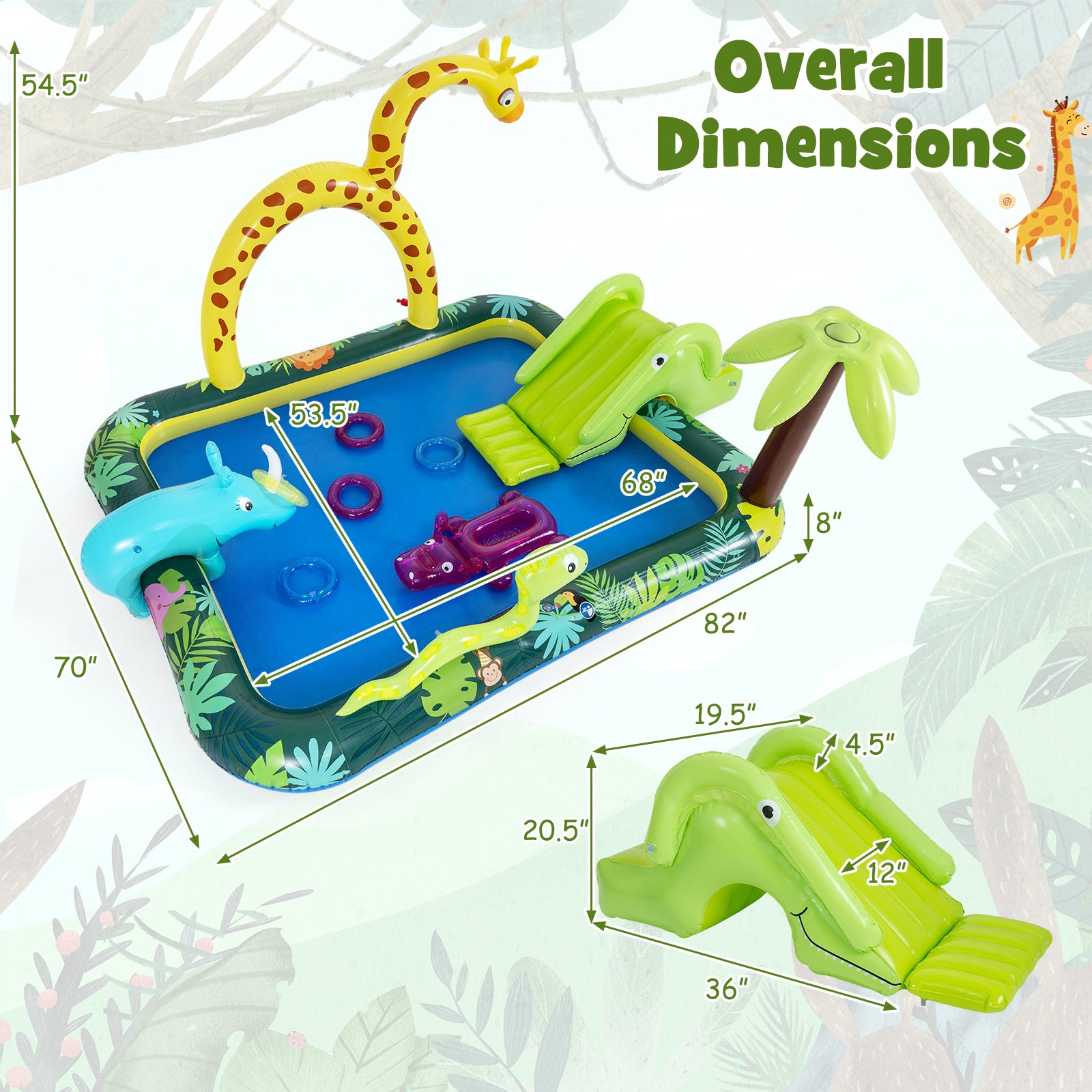 Inflatable Play Center With Slide, Giraffe, Sprinkle Inflatable Water Slides at Gallery Canada
