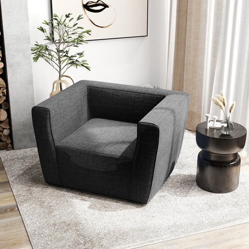 Inflatable Sofa with Detachable Cover and Wide Armrests, Gray