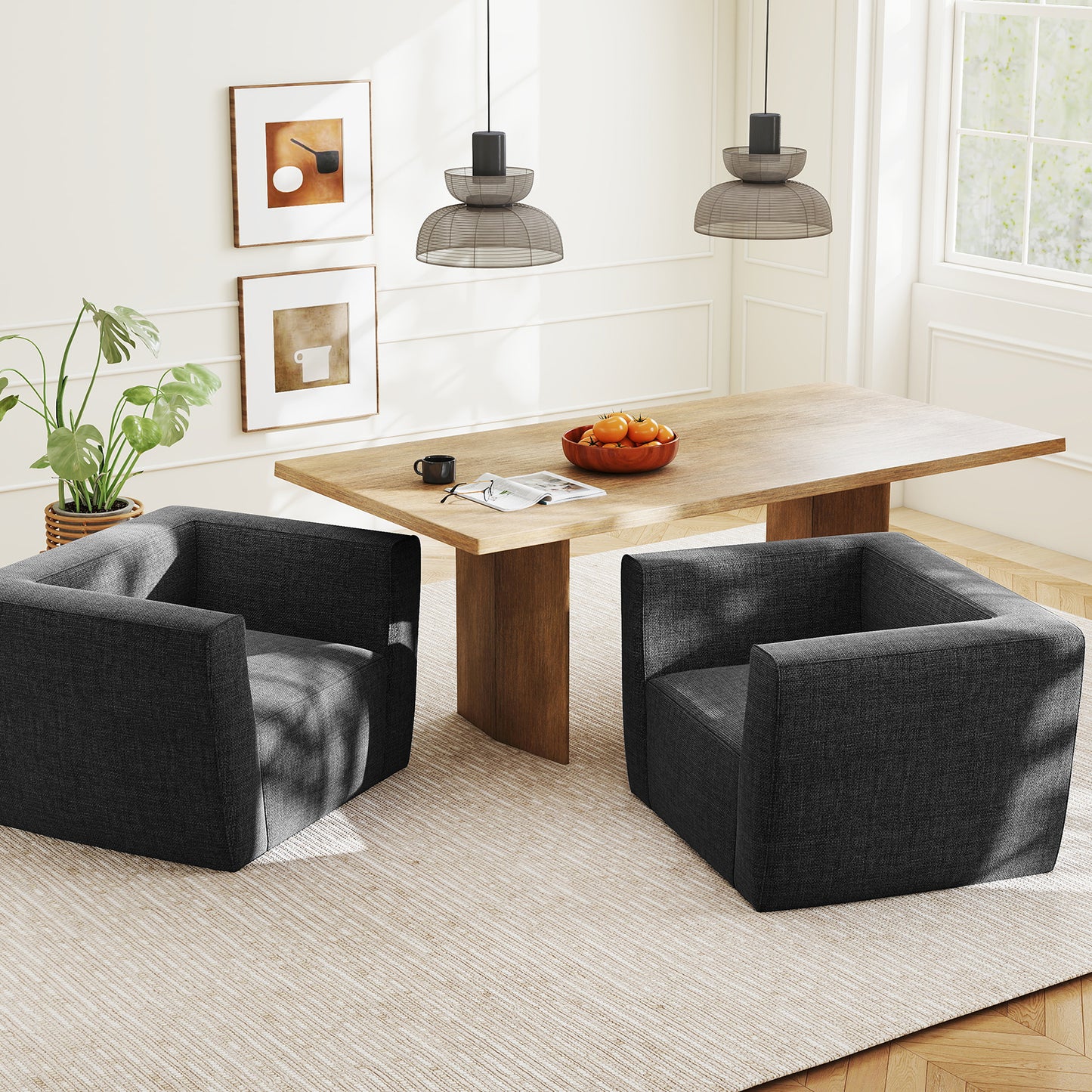 Inflatable Sofa with Detachable Cover and Wide Armrests, Gray