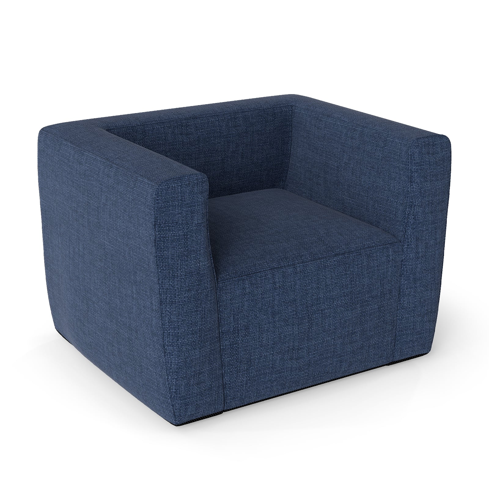 Inflatable Sofa with Detachable Cover and Wide Armrests, Blue