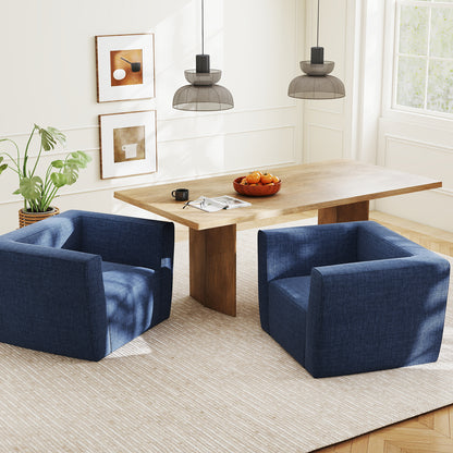 Inflatable Sofa with Detachable Cover and Wide Armrests, Blue