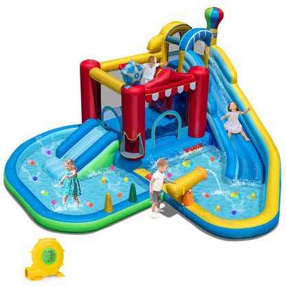 Inflatable Water Slide, Wet Dry Combo Bounce House, Multicolor Inflatable Water Slides Multicolor at Gallery Canada