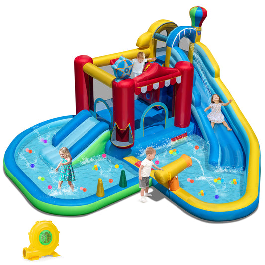 Inflatable Water Slide, Wet Dry Combo Bounce House, Multicolor Inflatable Water Slides Multicolor at Gallery Canada