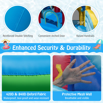 Inflatable Water Park Water Slide Wet Dry Combo Bounce House, Multicolor Inflatable Water Slides at Gallery Canada