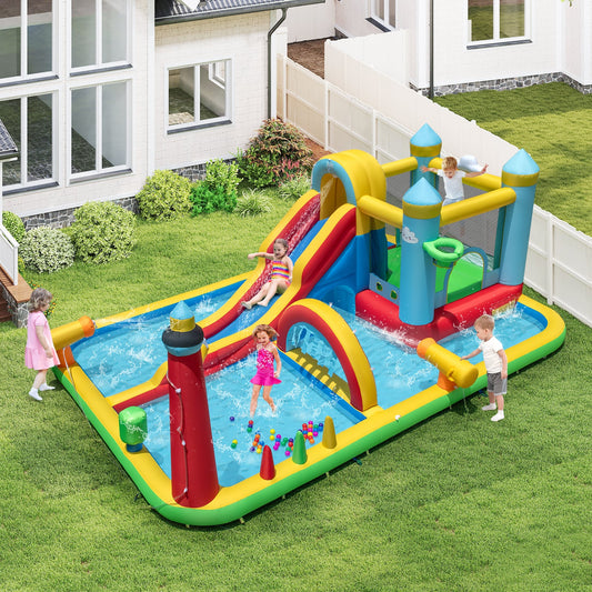 Inflatable Water Slide Giant Water Park with Long Slide 750W Blower Inflatable Water Slides Options at Gallery Canada