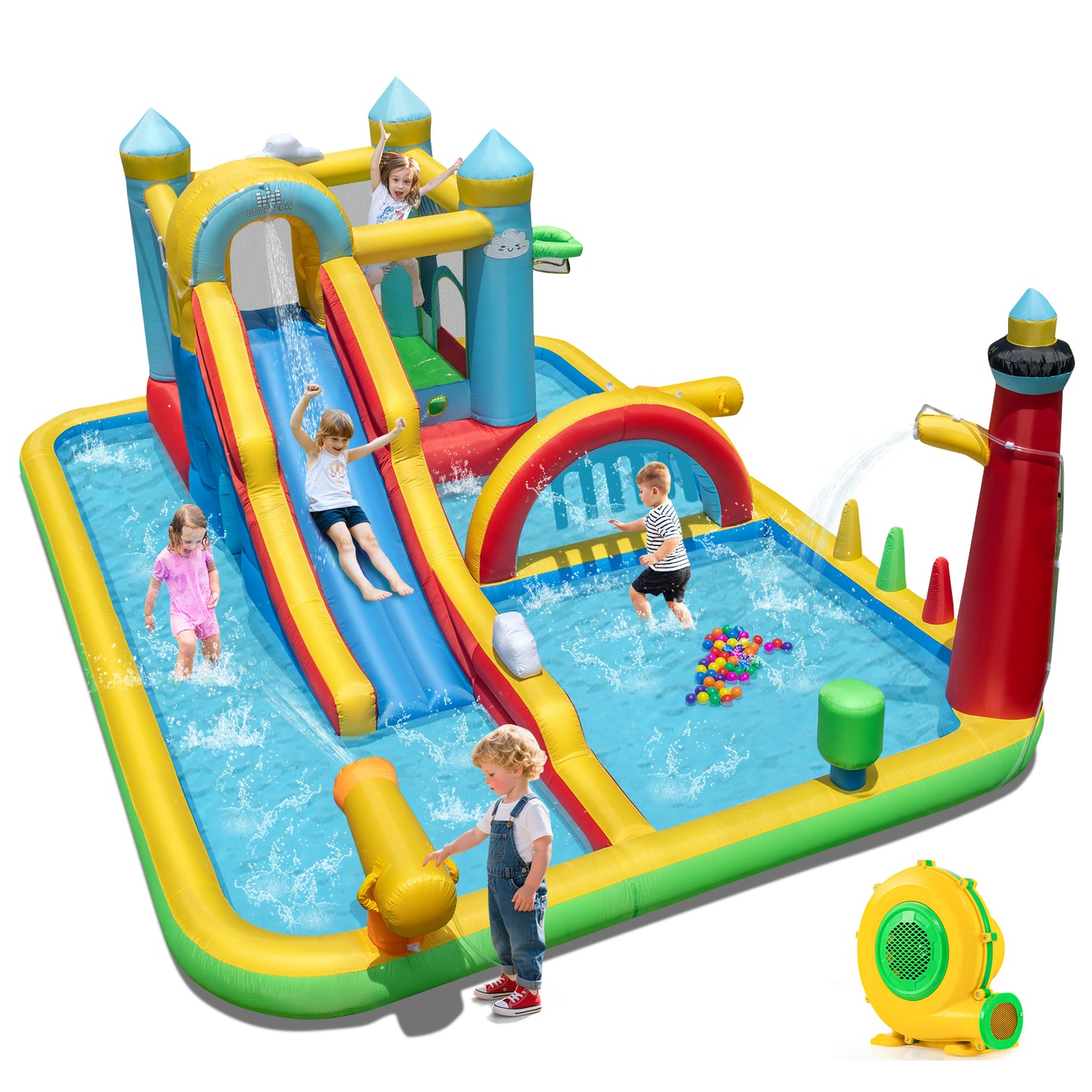 Inflatable Water Slide with Jumping Area and Climbing Wall(with 680W Blower) Inflatable Water Slides at Gallery Canada